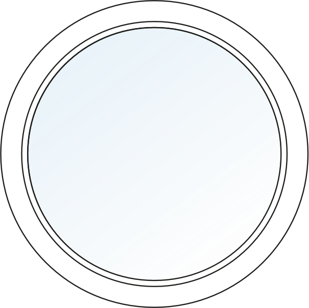 Fenêtre de forme spéciale ronde