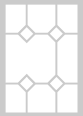 Offset decorative lattice grid pattern